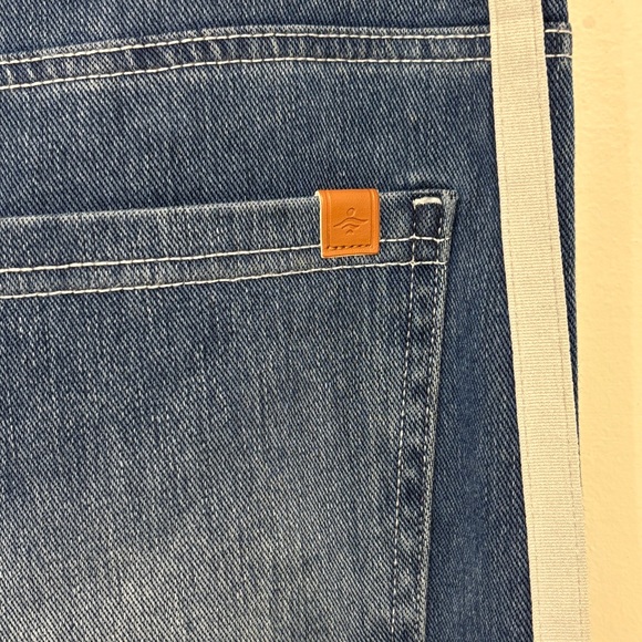 Halara Flex High Waisted Striped Wide Leg Track Jeans with Pockets Pageant Blue - Picture 10 of 11